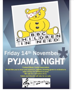 Fenland Music Centre - supporting Children in Need poster