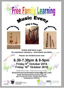 Family Learning Event October 2015 on 9th and 16th
