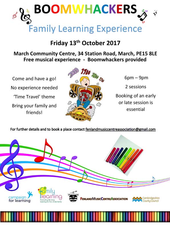 Boomwhackers Family Learning Experience flyer